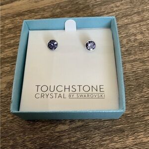 Touchstone Crystal Purple Earrings